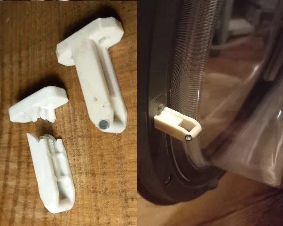 Reparatur – gebrochener Türriegel eines Tumblers